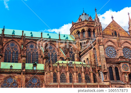 Strasbourg Cathedral or the Cathedral of Our Lady of Strasbourg in Strasbourg, France 100557873