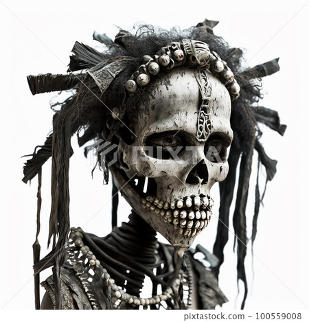 Voodoo tribe sacred idol, scary mystical talisman isolated on white background close-up Voodoo tribe sacred idol, scary mystical talisman isolated on white background close-up 100559008