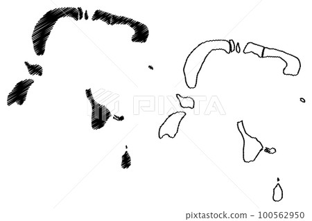 Tetiaroa island (France, French Republic, Pacific Ocean, Society Islands Archipelago, French Polynesia) map vector illustration, scribble sketch Tetiaroa map Tetiaroa island (France, French Republic, Pacific Ocean, Society Islands Archipelago, French Polynesia) map vector illustration, scribble sketch Tetiaroa map 100562950