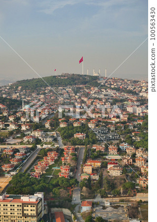 high angle view of residences buildings in Istanbul city high angle view of residences buildings in Istanbul city 100563430