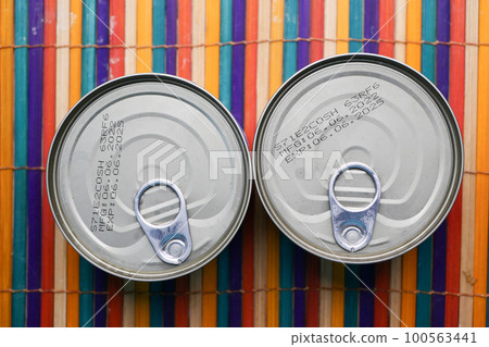 expire date on food can on white background , expire date on food can on white background , 100563441