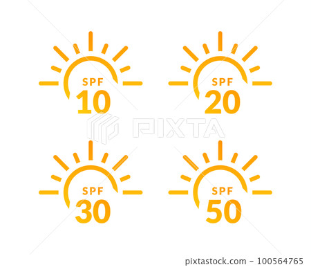 Sun uva protect spf 10 20 30 50 anti solar shield icon. Ultraviolet cream sunblock symbol summer 100564765