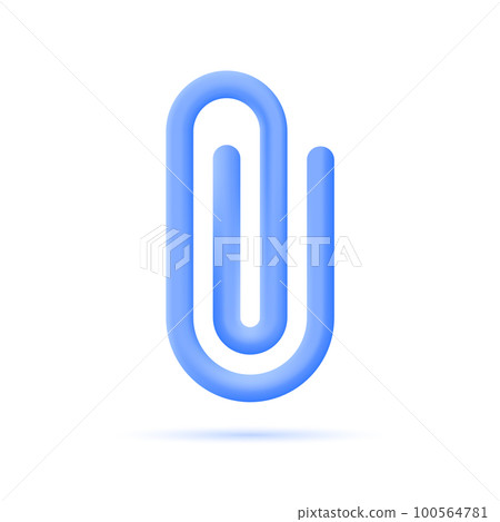 3d paper clip education stationery vector icon. Paperclip metal illustration attach office paper 3d paper clip education stationery vector icon. Paperclip metal illustration attach office paper 100564781