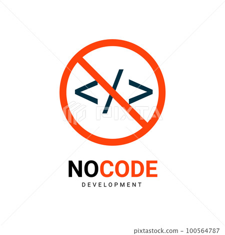 Low coding developing application background vector design icon. Low code banner digital concept 100564787