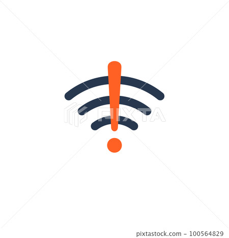 Wifi bad connection problem icon. Lost network wifi error internet vector warning concept. Wifi Wifi bad connection problem icon. Lost network wifi error internet vector warning concept. Wifi 100564829
