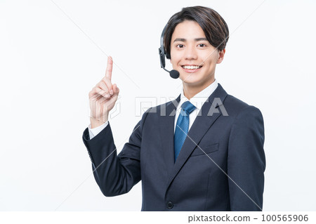 Young male operator Young male operator 100565906