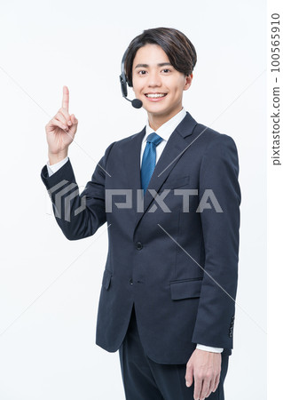 Young male operator Young male operator 100565910