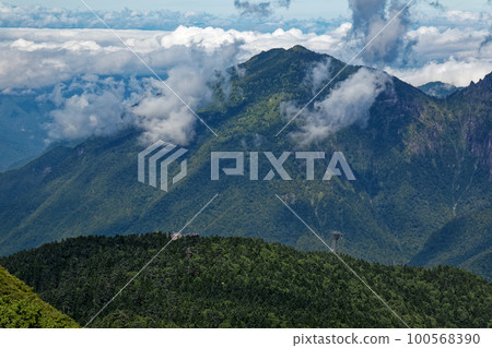 攀登北阿爾卑斯山西保雙標時看到的新穗高索道和四乘岳 攀登北阿爾卑斯山西保雙標時看到的新穗高索道和四乘岳 100568390
