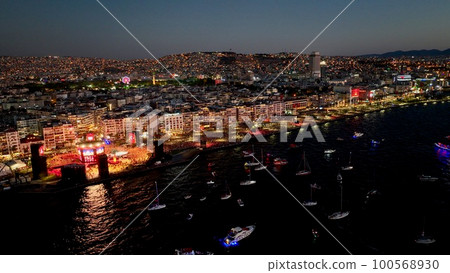 Drone image of the most crowded concert of turkey in celebration of the 100th anniversary of the liberation of izmir Drone image of the most crowded concert of turkey in celebration of the 100th anniversary of the liberation of izmir 100568930