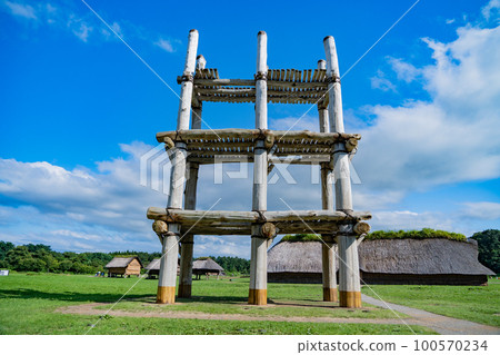 世界文化遺產 三內丸山遺址 大柱樓 六柱樓 大坑樓（青森縣青森市） 100570234