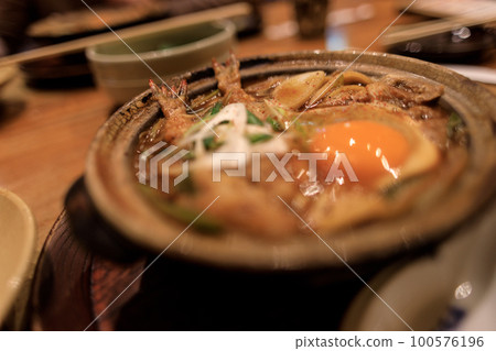 Delicious Nagoya Meshi Udon Noodles Stewed in Miso 100576196