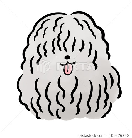 Pulley dog sticking out tongue Pulley dog sticking out tongue 100576890