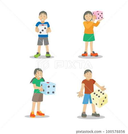 Materials for children who roll big dice 100578856