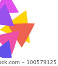 Abstract multicolor triangle backgrounds illustration and textures with colorful abstract art creations, minimalist aesthetic design with abstract organic shapes 100579125