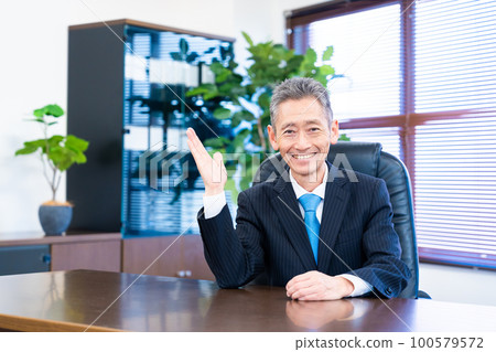 Officer man pointing finger Officer man pointing finger 100579572