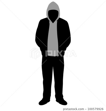 A man wearing a hood 100579926