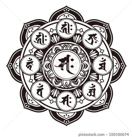 梵文曼陀羅佐久馬年（西施菩薩） 100580074