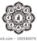 Sanskrit Mandala Man Year of the Rabbit (Monju Bodhisattva) 100580076