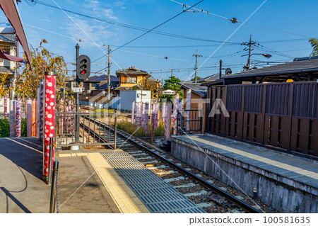 [Urban scenery of Kyoto] Randen Arashiyama Station 100581635