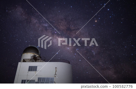 Hateruma Island Astronomical Observatory and Summer Milky Way 100582776