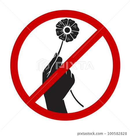 No Picking Flowers Sign 2 100582828