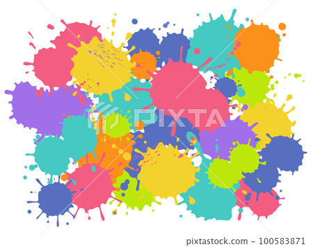 Colorful materials of splashing ink and paint 100583871