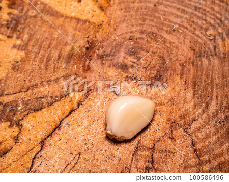 Spicy garlic vegetable on a black background. Spicy garlic vegetable on a black background. 100586496