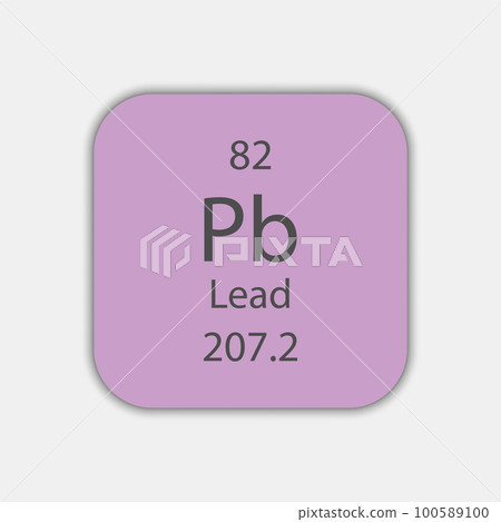 Lead symbol. Chemical element of the periodic table. Vector illustration. Lead symbol. Chemical element of the periodic table. Vector illustration. 100589100