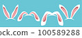 face set of a cute white rabbit. Kawaii bunny ear emoji, or bunny emoticon. symbol of a rabbit. Expression of a funny animal cartoon figure. outline in a vector illustration 100589288