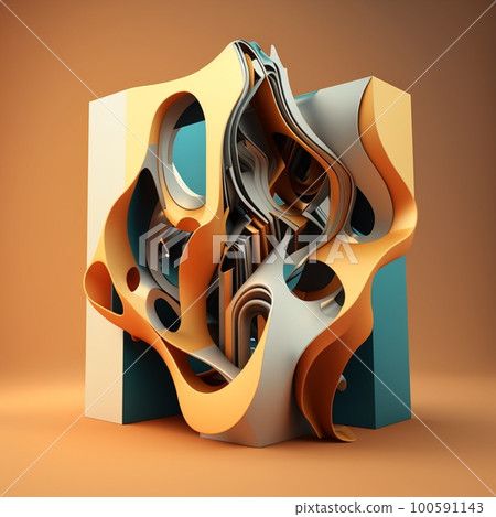 Abstract 3D Render, generative AI 100591143