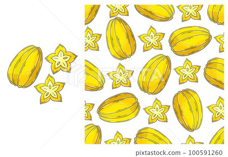 Seamless pattern for kitchen, restaurant or shop. Set in hand draw style Seamless pattern for kitchen, restaurant or shop. Set in hand draw style 100591260