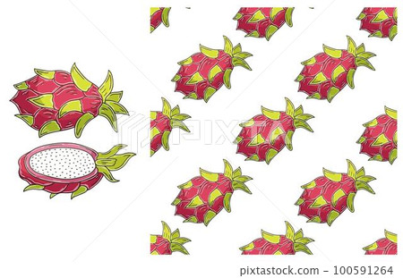 Seamless pattern for kitchen, restaurant or shop. Set in hand draw style Seamless pattern for kitchen, restaurant or shop. Set in hand draw style 100591264