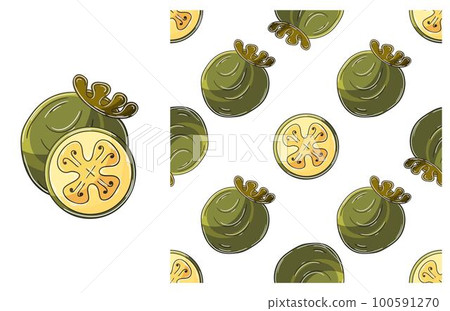 Seamless pattern for kitchen, restaurant or shop. Set in hand draw style Seamless pattern for kitchen, restaurant or shop. Set in hand draw style 100591270