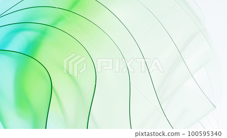 3D render, clean transparent abstract background, green sustainable refreshing 100595340