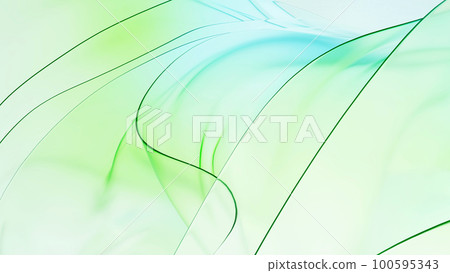 3D 渲染，乾淨透明的抽象背景，綠色可持續玻璃 100595343
