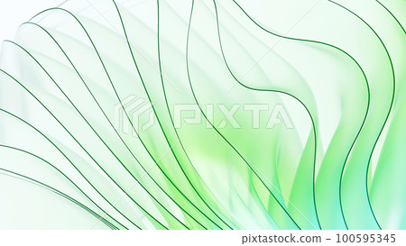 3D 渲染，乾淨透明的抽象背景，綠色可持續涼爽 100595345