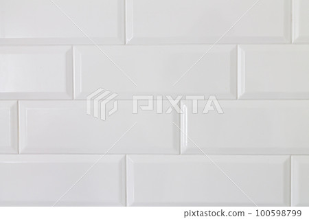 Background of white ceramic brick tile wall Background of white ceramic brick tile wall 100598799