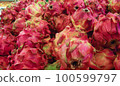 Fresh - Dragon - Fruit - Pitaya - Red - Healthy - Tropical - Healthy - Diet - Exotic - Cuisine 100599797