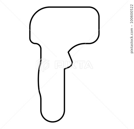 Contactly thermometer pyrometer medical digital non-contact infrared for measure body ambient temperature without contact prevention of coronavirus disease electronic safety concept contour outline Contactly thermometer pyrometer medical digital non-contact infrared for measure body ambient temperature without contact prevention of coronavirus disease electronic safety concept contour outline 100600522