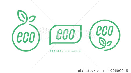 Eco mark icon set vector illustration 100600948
