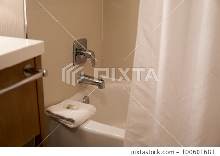 American hotel bathroom cleaned to a shine 100601681
