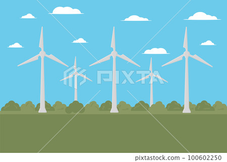wind power plant stands in the field of green energy renewable resource wind power plant stands in the field of green energy renewable resource 100602250
