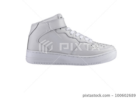 Sport shoes. White sneaker on a white background. Sport shoes. White sneaker on a white background. 100602689