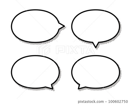 帶陰影的簡單語音氣泡框架集 帶陰影的簡單語音氣泡框架集 100602750