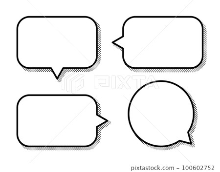Frame set of simple speech bubbles with shadows Frame set of simple speech bubbles with shadows 100602752