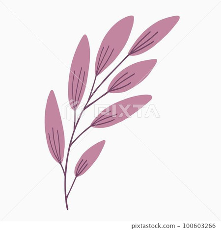 Simplicity floral freehand drawing flat design. 100603266