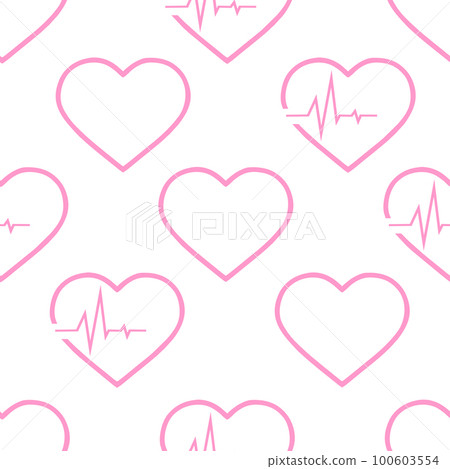 simple seamless pattern of pink hearts on a white background, texture, design simple seamless pattern of pink hearts on a white background, texture, design 100603554