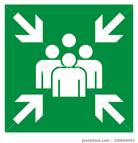 Evacuation gathering place icon 100604493