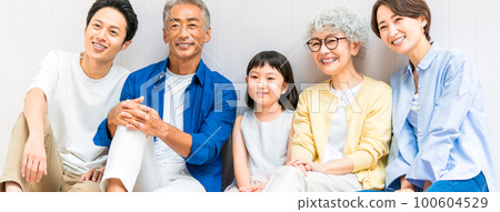 three generation family with children three generation family with children 100604529