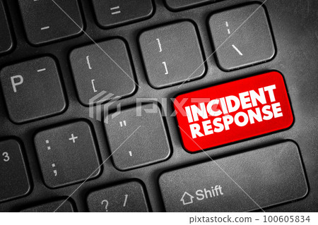 Incident response - organized approach to addressing and managing the aftermath of a security breach or cyberattack, text button on keyboard Incident response - organized approach to addressing and managing the aftermath of a security breach or cyberattack, text button on keyboard 100605834